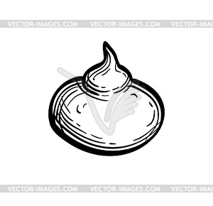 Ink sketch of meringue - vector clip art