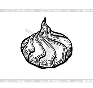 Ink sketch of meringue - vector clipart