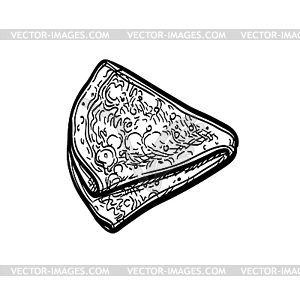 Ink sketch of blini - vector image