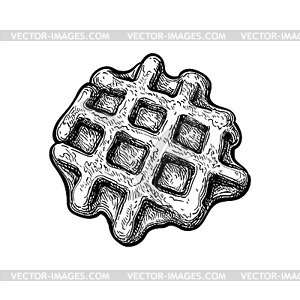 Ink sketch of waffle - vector EPS clipart