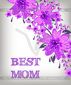 Mothers Day. Vector Festive Holiday Illustration - vector image