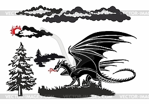 Dragon 2 - vector image