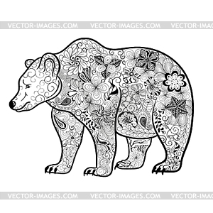 Bear doodle - vector image