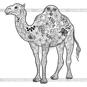Camel doodle - vector clipart
