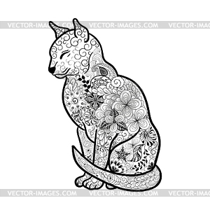 Cat doodle - vector image