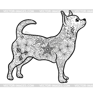 Chihuahua doodle - vector clip art