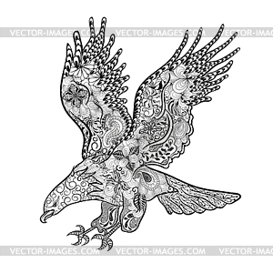 Eagle doodle - vector image