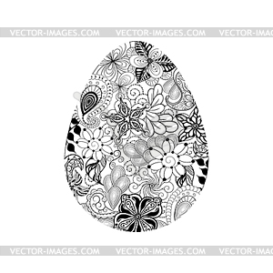 Easter egg doodle - vector image