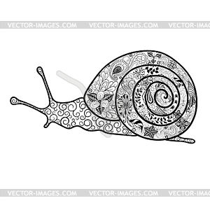 Snail doodle - vector image