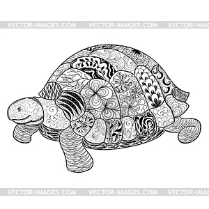 Turtle doodle - vector clipart