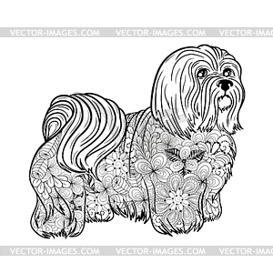 Maltese doodle - vector image