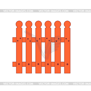 Fence from boards - 7 - stock vector clipart