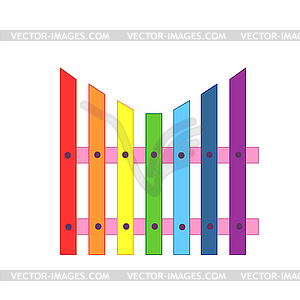 Fence from board 15 - stock vector clipart