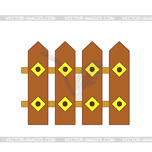 Fence from boards 21 - vector clipart