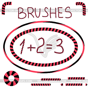 Vector set of decorative brushes 11 - vector clipart