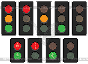 Traffic lights - vector clip art