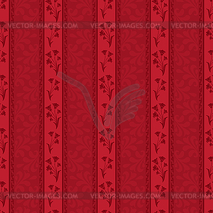 Red floral pattern - vector image