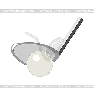 Golf club and ball - vector clipart