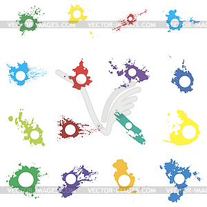 Colored blots with space for inscriptions. Seth - vector clipart