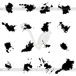 Black blots.Seth blots. Design element - vector EPS clipart