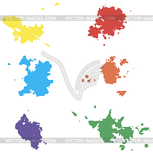 Colored blots. Seth blots. Design element - vector clipart