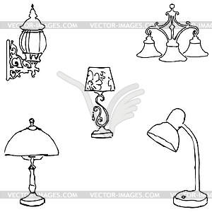 Lighting. Sketch by hand. Pencil drawing by hand. - vector clipart