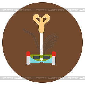 Gyroscope. icons in flat style on color road - vector clipart