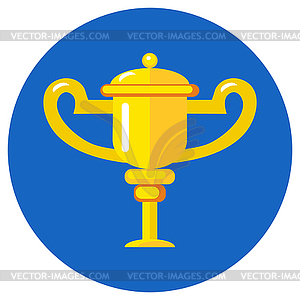 Icons cups in flat style. image on round colored - vector clipart / vector image