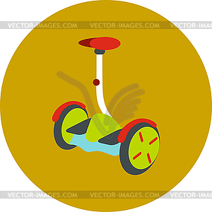 Gyroscope. icons in flat style on color road - color vector clipart