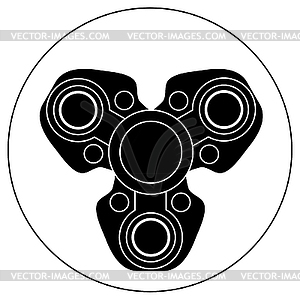 Hand spinner with circles - vector image