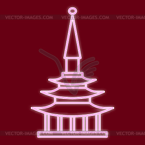 Chinese Pagoda - vector clip art