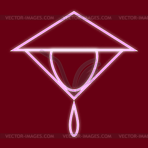 Chinese triangular hat is non - vector clipart