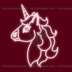 Head of unicorn - vector clipart