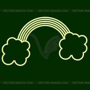 Rainbow and clouds. St.Patrick s Day - vector image