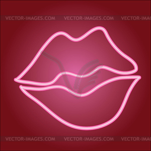 Icon little bit open lips - vector clipart