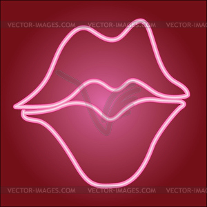 Icon little bit open lips - vector image