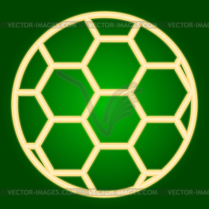 Soccer ball icon. Thin lines - vector EPS clipart