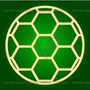 Soccer ball icon. Thin lines - vector image