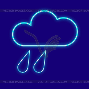 Weather. Clouds, drops, rain - vector image