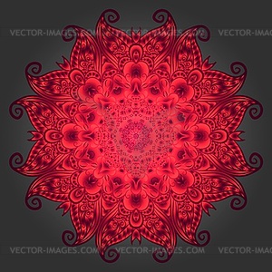 Ornate flowers colors vector mandala in indian style. - vector clipart