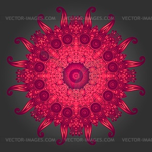 Ornate flowers colors vector mandala in indian style.  - color vector clipart