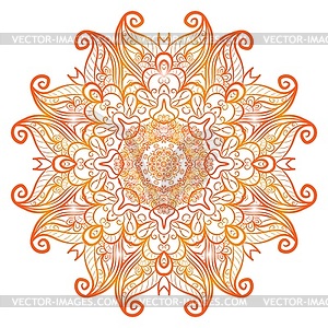 Ornate flowers colors vector mandala in indian style.  - royalty-free vector clipart