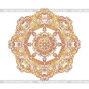 Ornate flowers colors vector mandala in indian style.  - vector image