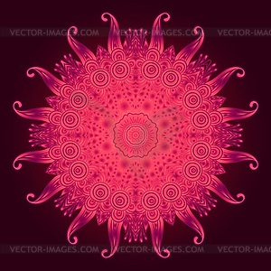 Ornate flowers colors vector mandala in indian style.  - vector clipart