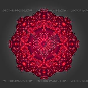 Ornate flowers colors vector mandala in indian style. - vector image
