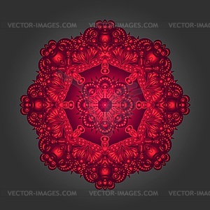 Ornate flowers colors vector mandala in indian style.  - vector image