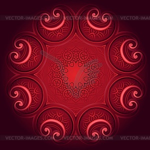 Ornate flowers colors vector mandala in indian style.  - vector clip art