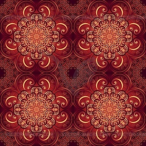 Seamless pattern. mandala in indian style. - vector clip art