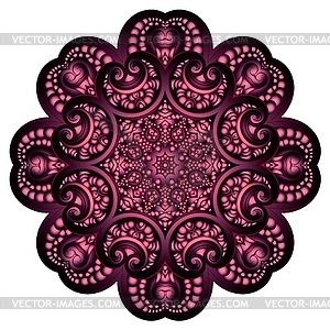 Ornate flowers colors vector mandala in indian style.  - vector clip art