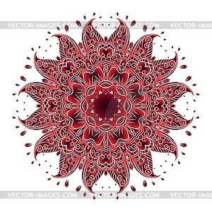 Ornate flowers colors vector mandala in indian style.  - vector clip art